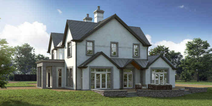Country House, Architectural Visualisation, CGI Rendering, 3D House, 3D Visualisation, G-Net 3D, Cork, Ireland, Sherry Fitzgerald https://www.gnet.ie/